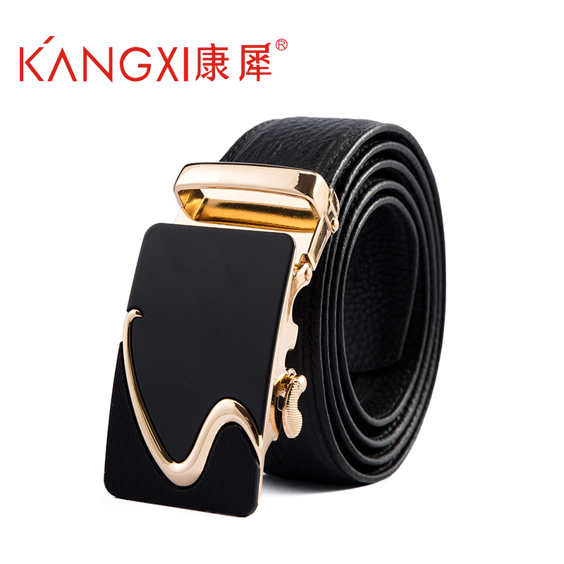 康犀kangxi皮带男真皮自动扣青年商务休闲男士腰带头层牛皮裤带潮