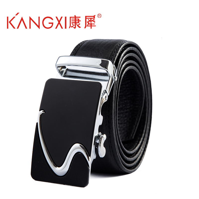 康犀kangxi男士皮带真皮年轻人百搭头层牛皮自动扣休闲正品裤腰带