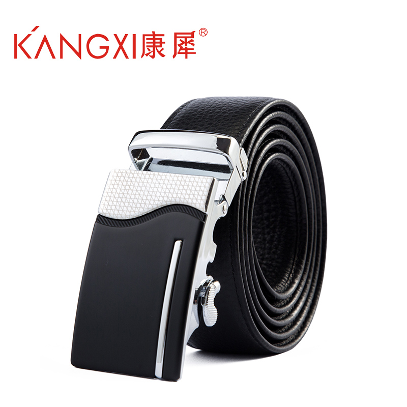 康犀kangxi青年男士皮带真皮自动扣带男高档牛皮裤带品牌潮纯恒诚