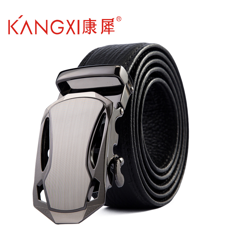康犀kangxi青年休闲男士皮带真皮自动扣腰带男高档牛皮裤带潮恒诚