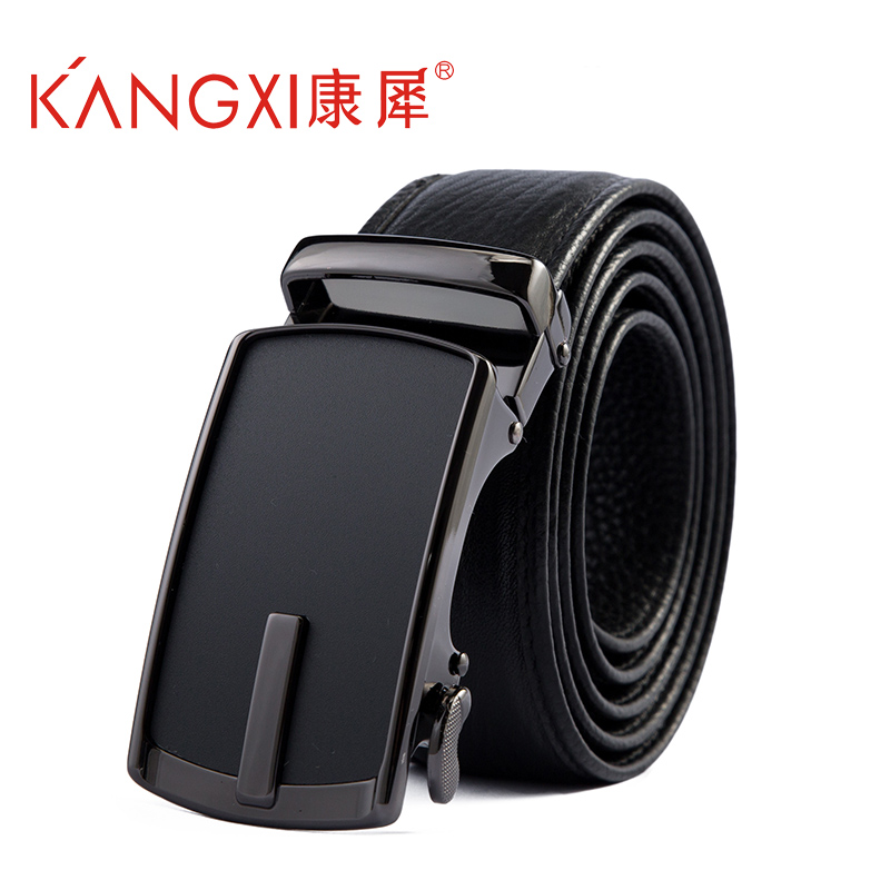 康犀kangxi青年男皮纯头层牛皮青年休闲自动扣腰带真皮商务裤带潮